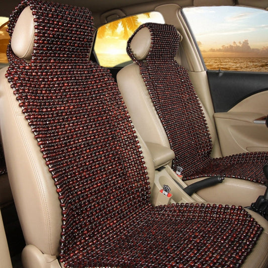 Car Wood Beaded Cushion Universal Car Seat Cover Summer Interior Supply(Coffee) - Seat Accessories by PMC Jewellery | Online Shopping South Africa | PMC Jewellery | Buy Now Pay Later Mobicred