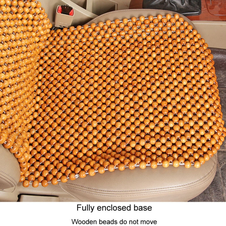 Car Wood Beaded Cushion Universal Car Seat Cover Summer Interior Supply(Beige) - Seat Accessories by PMC Jewellery | Online Shopping South Africa | PMC Jewellery | Buy Now Pay Later Mobicred