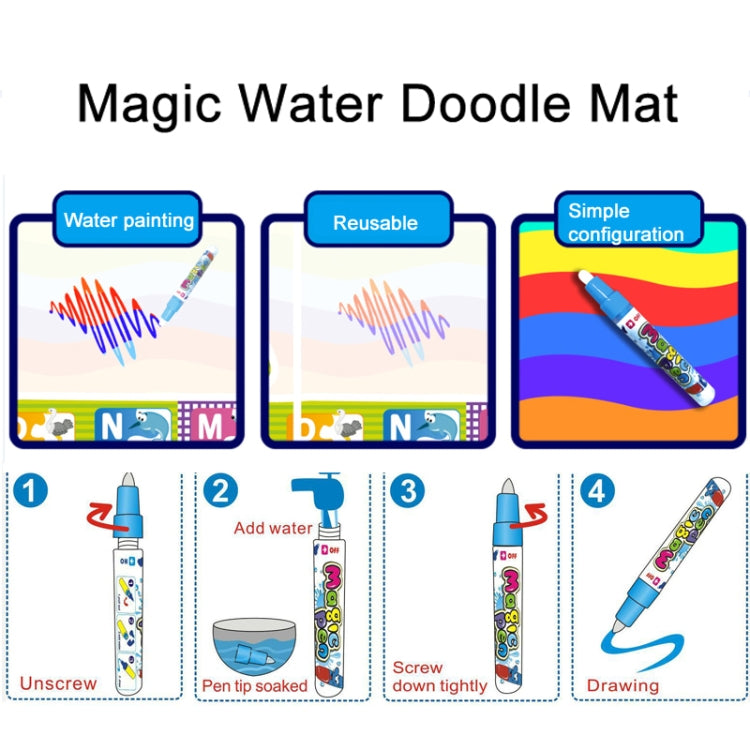 78x78cm Water Doodle Mat Writing Board Mat Magic Pen For Kids, Spec: Set 9 - Drawing Toys by PMC Jewellery | Online Shopping South Africa | PMC Jewellery | Buy Now Pay Later Mobicred