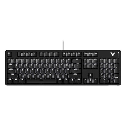 Rapoo V500DIY Mechanical Keyboard With Light Effect 18 Keys Hot Swap Fast Silver Shaft Desktop Laptop Wired Keyboard(Black) - Wired Keyboard by Rapoo | Online Shopping South Africa | PMC Jewellery | Buy Now Pay Later Mobicred