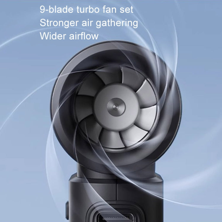 JisuLife High Speed Handheld Small Fan Mini Portable USB Rechargeable Desktop Cooling Electric Fan, Battery Capacity: 5000mAh(Black) - Electric Fans by JisuLife | Online Shopping South Africa | PMC Jewellery | Buy Now Pay Later Mobicred