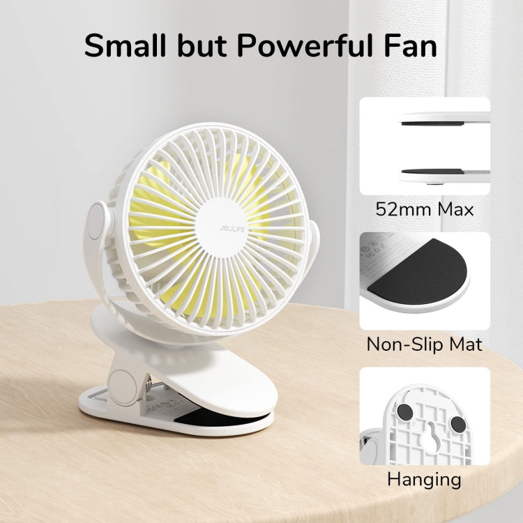 JisuLife FA29A Clip Desktop Mini Fan Portable USB Rechargeable Fan(White) - Electric Fans by JisuLife | Online Shopping South Africa | PMC Jewellery | Buy Now Pay Later Mobicred