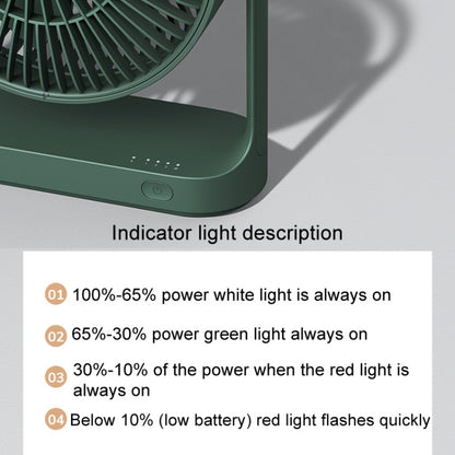 JisuLife FA19 4000mAh Wireless Rechargeable Desktop Mini Fan Silent Portable Fan(White) - Electric Fans by PMC Jewellery | Online Shopping South Africa | PMC Jewellery | Buy Now Pay Later Mobicred