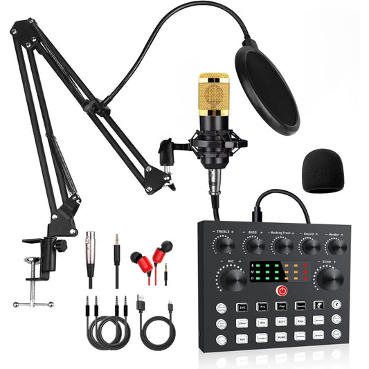 V8S Audio Mixer Live Voice Changer External Sound Card, Color: Gold Cantilever Set - Live Sound Effects Processors by PMC Jewellery | Online Shopping South Africa | PMC Jewellery | Buy Now Pay Later Mobicred