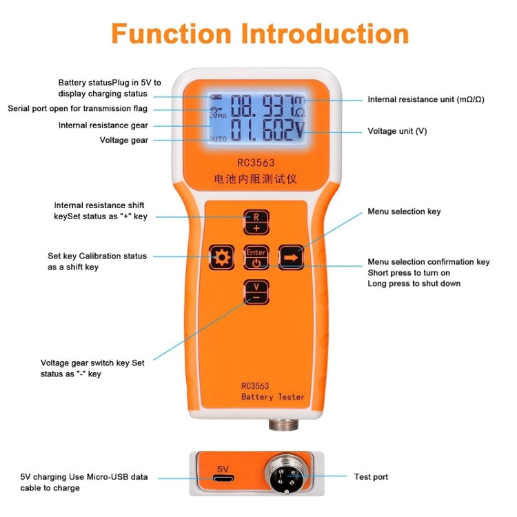 High-Precision Battery Voltage Internal Resistance Tester, Specifications: Host+Probe - Battery & Resistance Tester by PMC Jewellery | Online Shopping South Africa | PMC Jewellery | Buy Now Pay Later Mobicred