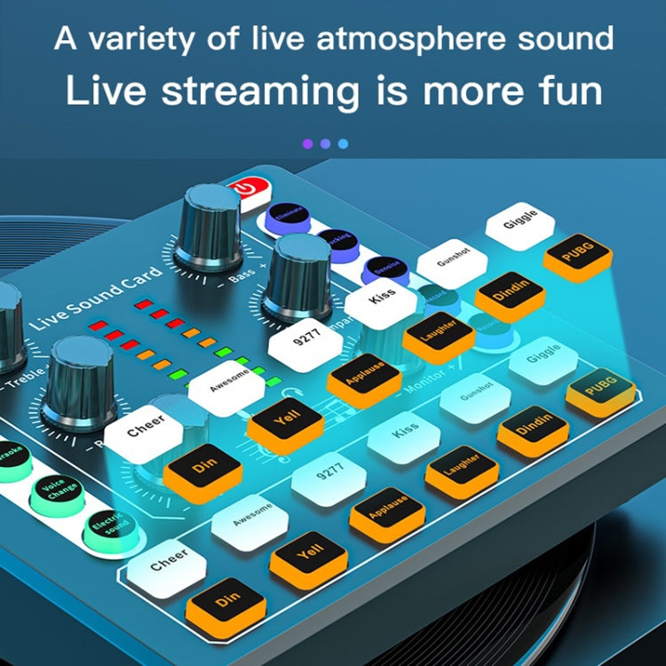 M8 Recording And Singing Live Bluetooth Sound Card Set, Color: Black - Live Sound Effects Processors by PMC Jewellery | Online Shopping South Africa | PMC Jewellery | Buy Now Pay Later Mobicred