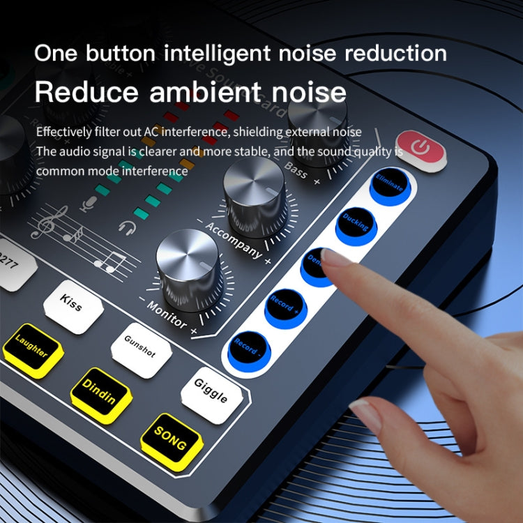 M8 Recording And Singing Live Bluetooth Sound Card Set, Color: Black+Black Cantilever - Live Sound Effects Processors by PMC Jewellery | Online Shopping South Africa | PMC Jewellery | Buy Now Pay Later Mobicred