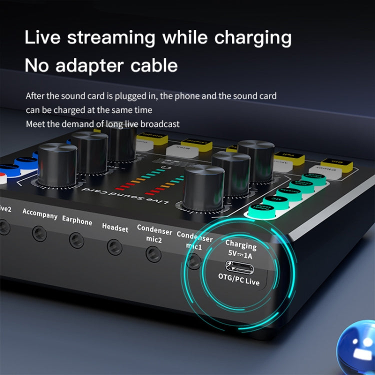 M8 Recording And Singing Live Bluetooth Sound Card Set, Color: White - Live Sound Effects Processors by PMC Jewellery | Online Shopping South Africa | PMC Jewellery | Buy Now Pay Later Mobicred