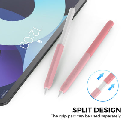 For Apple Pencil 2 AhaStyle PT182 Split Clashing Colors Stylus Protective Case(Gray) - Pencil Accessories by AhaStyle | Online Shopping South Africa | PMC Jewellery | Buy Now Pay Later Mobicred