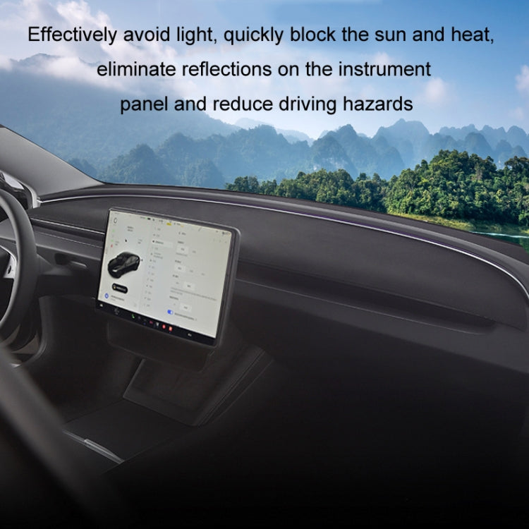 For 2024 Tesla Model Y Dashboard Car Suede Light-Proof Pad - Sound & Heat Insulation Cotton by PMC Jewellery | Online Shopping South Africa | PMC Jewellery | Buy Now Pay Later Mobicred