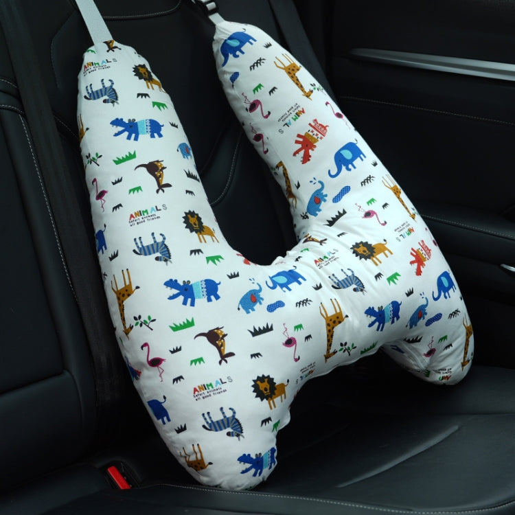 55x66cm Children Car Seat Belt Prevent Neck Strangulation Sleeping Pillow(Zoo) - Seat Accessories by PMC Jewellery | Online Shopping South Africa | PMC Jewellery | Buy Now Pay Later Mobicred