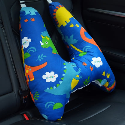 55x66cm Children Car Seat Belt Prevent Neck Strangulation Sleeping Pillow(Blue Dinosaur) - Seat Accessories by PMC Jewellery | Online Shopping South Africa | PMC Jewellery | Buy Now Pay Later Mobicred