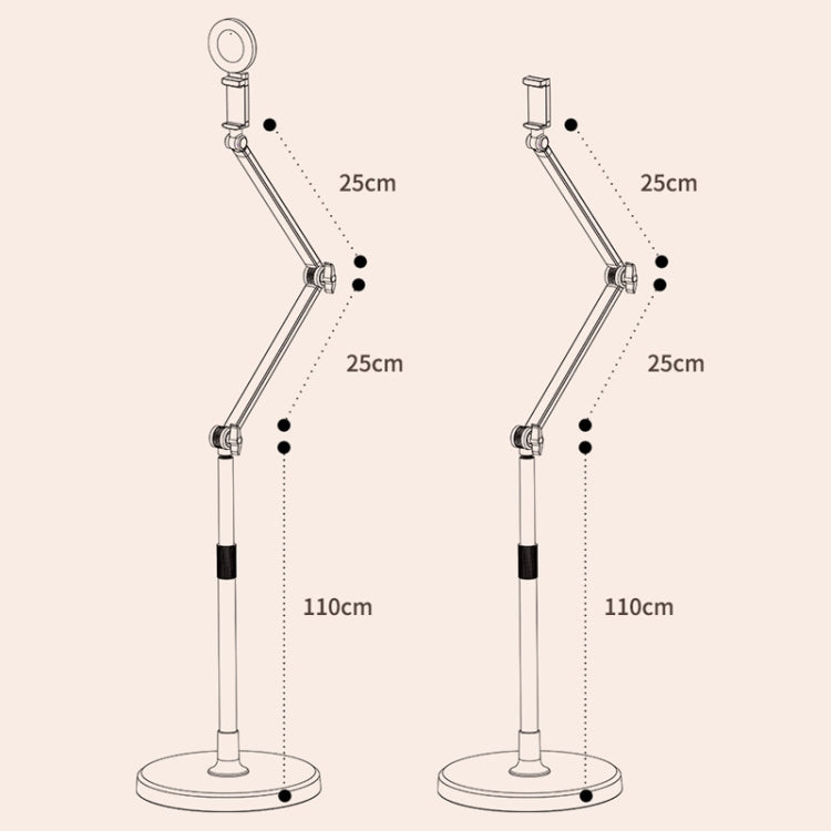 1.7m Mobile Phone Floor Stand Overhead Shooting Holder Retractable Lazy Support, Spec: With Remote Control - Stand by PMC Jewellery | Online Shopping South Africa | PMC Jewellery | Buy Now Pay Later Mobicred