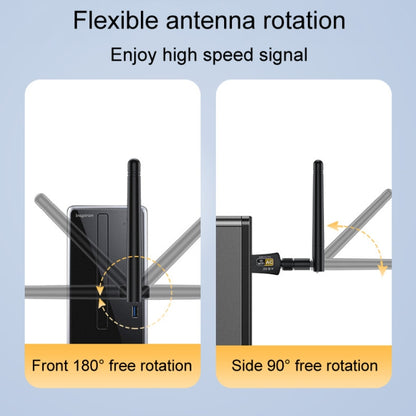 JINGHUA N5 Dual Band Driverless High Gain Antenna USB Wireless Network Card, Style: Antenna Model 600M - USB Network Adapter by JINGHUA | Online Shopping South Africa | PMC Jewellery | Buy Now Pay Later Mobicred