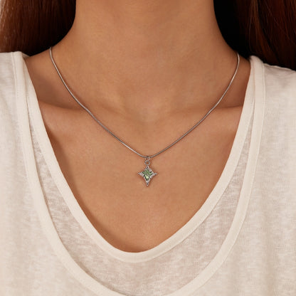 OPK GX2422 Stainless Steel Quadrangle Pendant Temperament Necklace - Necklaces & Pendants by OPK | Online Shopping South Africa | PMC Jewellery | Buy Now Pay Later Mobicred