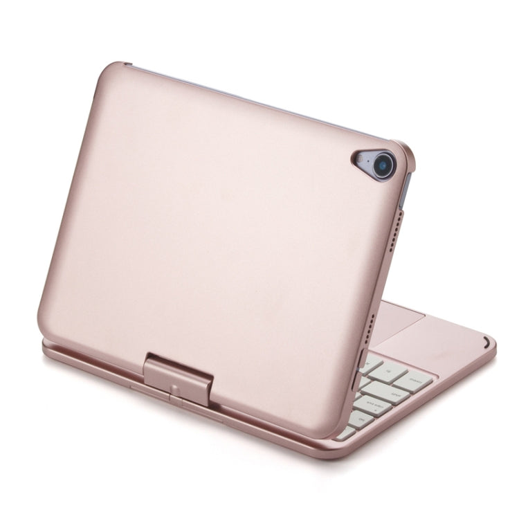 For iPad Mini 6 Tablet Bluetooth Keyboard With Backlight 360 Degree Rotation(Rose Gold) - For iPad mini by PMC Jewellery | Online Shopping South Africa | PMC Jewellery | Buy Now Pay Later Mobicred