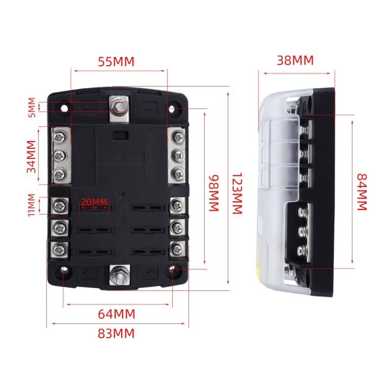 6-Way LED Indicator Fuse Box Socket For RV And Yacht, Set: Configuration 1 - Fuse by PMC Jewellery | Online Shopping South Africa | PMC Jewellery | Buy Now Pay Later Mobicred