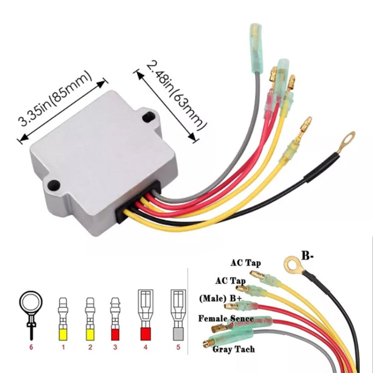 Voltage Regulator Rectifier For Mercury Mariner Outboard 6 Wire 815279 830179-2 815279-3 883072T 8M0084173 - Voltage Stabilizer by PMC Jewellery | Online Shopping South Africa | PMC Jewellery | Buy Now Pay Later Mobicred