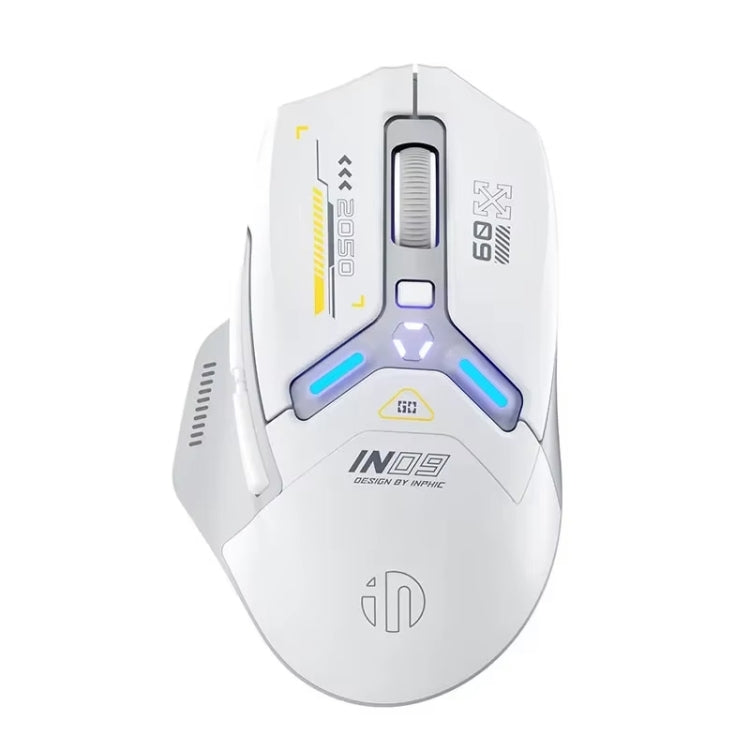 Inphic IN9 Tri-mode Wireless Bluetooth Gaming Office Computer Mouse(White) - Wireless Mice by Inphic | Online Shopping South Africa | PMC Jewellery | Buy Now Pay Later Mobicred