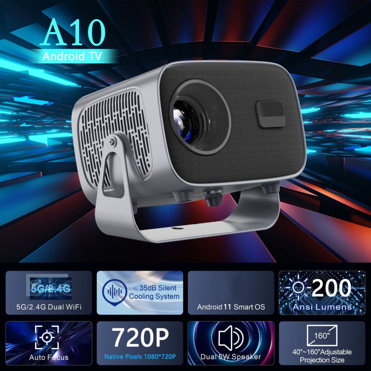 4K Smart Android Portable Projector AU Plug - Mini Projector by PMC Jewellery | Online Shopping South Africa | PMC Jewellery | Buy Now Pay Later Mobicred