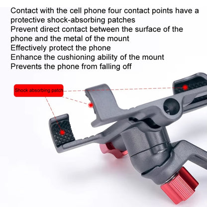 PROMEND Aluminum Alloy Cell Phone Holder Adjustable Angle Rotating Motorcycle Navigation Support, Style: SJJ-299E Rear View Mirror Titanium Color - Holder by PROMEND | Online Shopping South Africa | PMC Jewellery | Buy Now Pay Later Mobicred