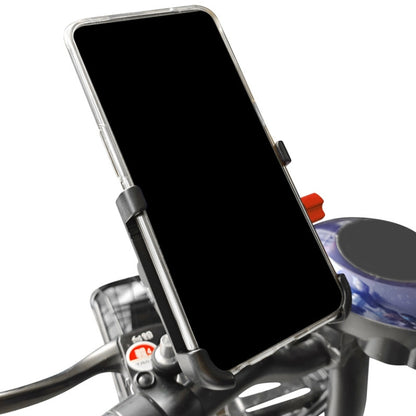 PROMEND Aluminum Alloy Cell Phone Holder Adjustable Angle Rotating Motorcycle Navigation Support, Style: SJJ-299E Rearview Mirror Black - Holder by PROMEND | Online Shopping South Africa | PMC Jewellery | Buy Now Pay Later Mobicred