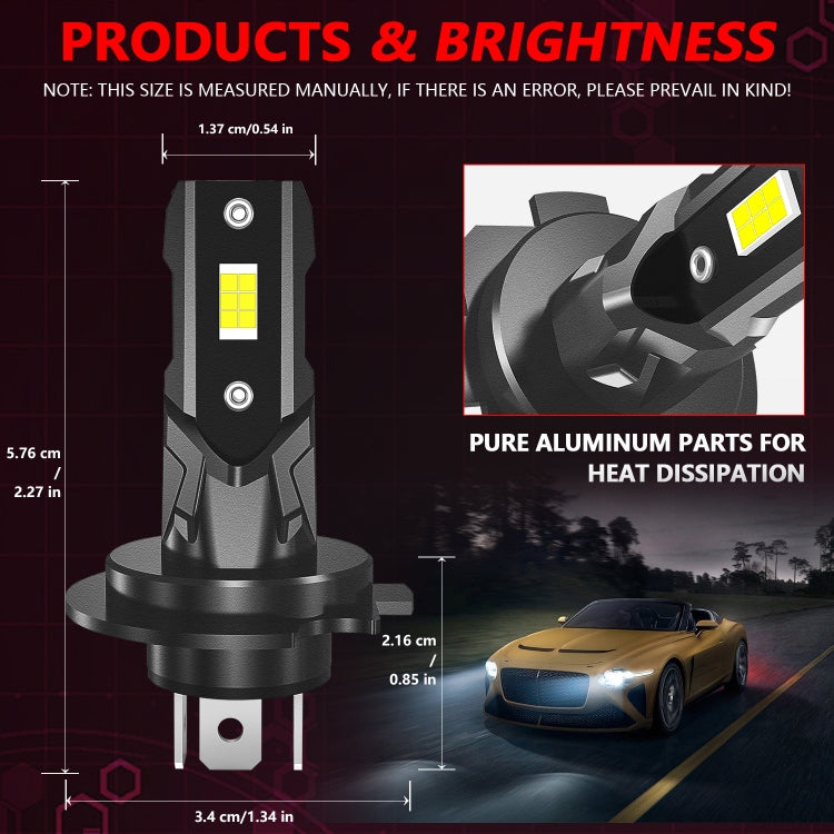 Car Universal Direct Plug LED Headlight Retrofit Bulb, Specifications: H7 - LED Headlamps by PMC Jewellery | Online Shopping South Africa | PMC Jewellery | Buy Now Pay Later Mobicred