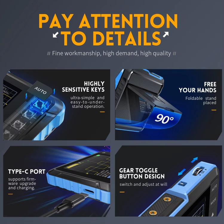 FNIRSI 2 In 1 Mini Portable Digital Oscilloscope Signal Generator, Set: Upgrade - Digital Multimeter by FNIRSI | Online Shopping South Africa | PMC Jewellery | Buy Now Pay Later Mobicred