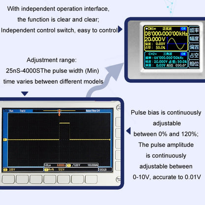 JUNTEK Programmable Dual-Channel DDS Function Arbitrary Waveform Signal Generator, Frequency: 15MHz(UK Plug) - Other Tester Tool by PMC Jewellery | Online Shopping South Africa | PMC Jewellery | Buy Now Pay Later Mobicred