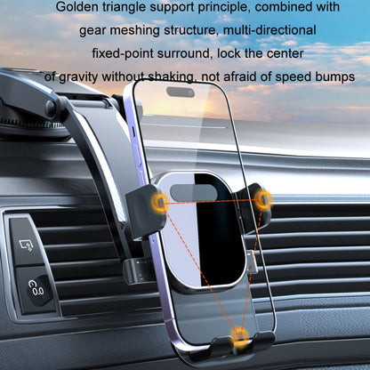 Car Suction Cup Dashboard Automatic Lock Mobile Phone Holder, Style: Glossy Telescopic Base - Car Holders by PMC Jewellery | Online Shopping South Africa | PMC Jewellery | Buy Now Pay Later Mobicred