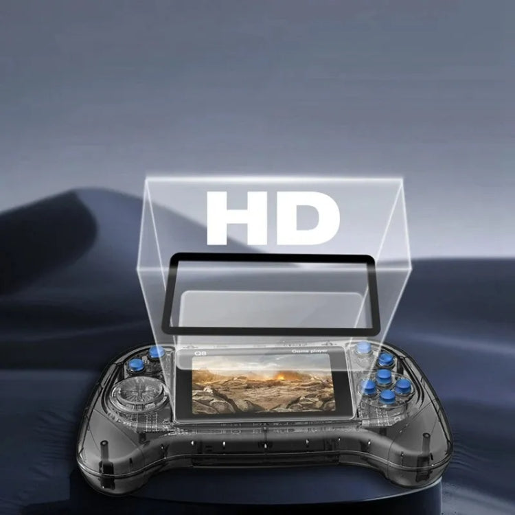 Q8 Handheld Game Console 3.0 Inch Screen Support TV Connection Built In 800 Games Singles Transparent Gray - Pocket Console by PMC Jewellery | Online Shopping South Africa | PMC Jewellery | Buy Now Pay Later Mobicred