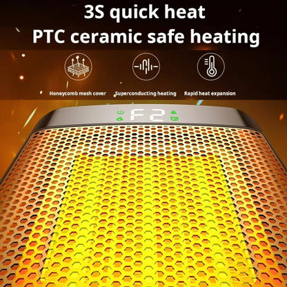 E03 Desktop PTC Heater Dynamic Flame Light Warmer US Plug - Electric Heaters by PMC Jewellery | Online Shopping South Africa | PMC Jewellery | Buy Now Pay Later Mobicred