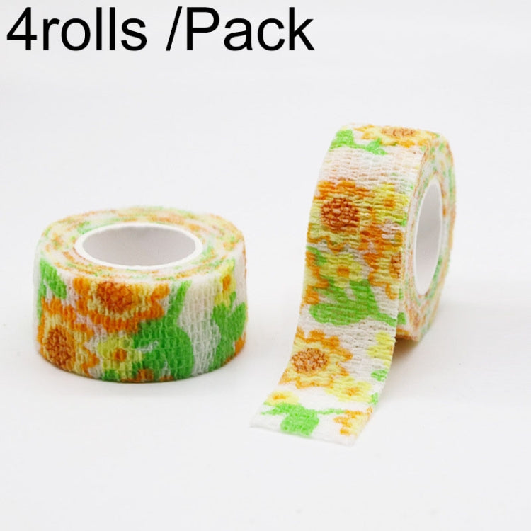 4rolls /Pack 2.5cm X 4.5m Cartoon Non-Woven Sports Protection Bandage, Color: Sunflower - Physiotherapy Sports Tape by PMC Jewellery | Online Shopping South Africa | PMC Jewellery | Buy Now Pay Later Mobicred