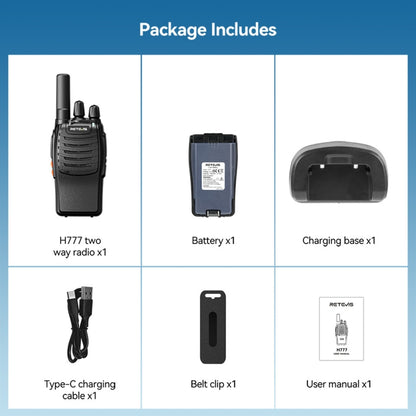 RETEVIS H777 16 Channels Compact Portable Handheld Walkie Talkie With Charging Base, Style: FRS - Handheld Walkie Talkie by RETEVIS | Online Shopping South Africa | PMC Jewellery | Buy Now Pay Later Mobicred