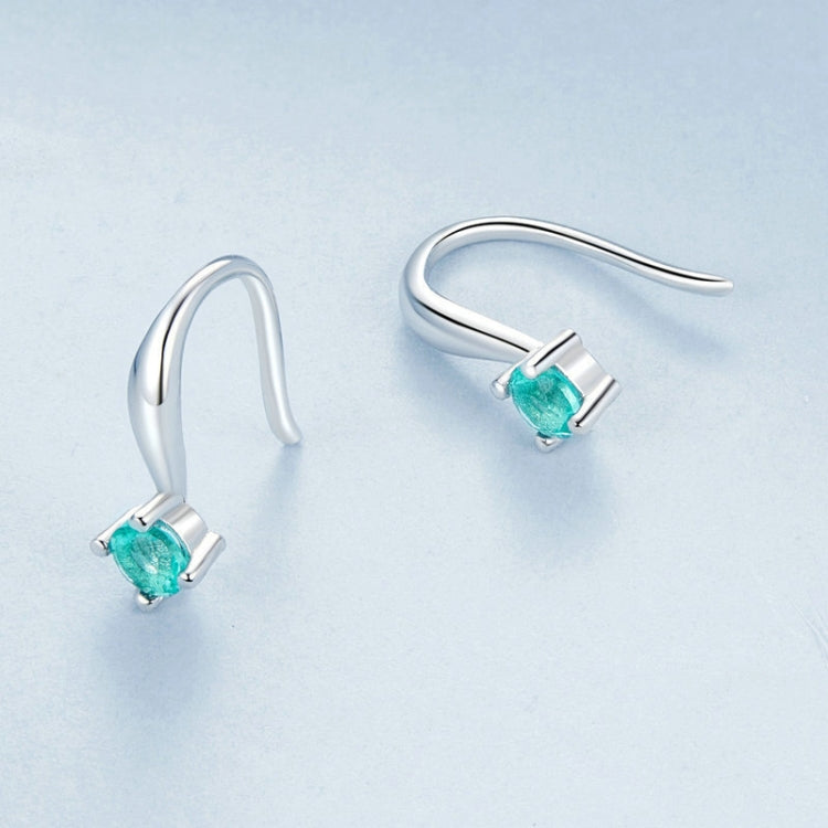 S925 Sterling Silver Elegant Green Earrings(BSE1029) - Stud Earrings & Earrings by PMC Jewellery | Online Shopping South Africa | PMC Jewellery | Buy Now Pay Later Mobicred