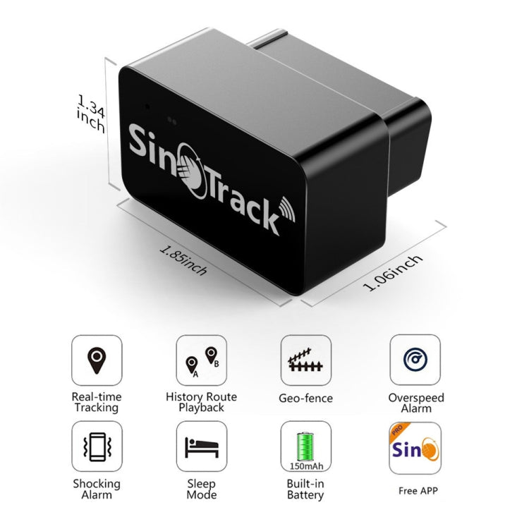 SinoTrack 2G OBD Car Anti-Lost GPS Anti-Theft Tracking Locator(2G-ST-902A) - Personal Tracker by SinoTrack | Online Shopping South Africa | PMC Jewellery | Buy Now Pay Later Mobicred