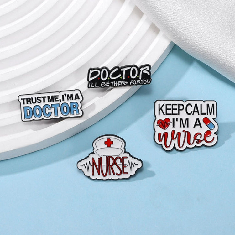 CZ0652-2 Medical Series Metal Badge Alphabetical Nurse Doctor Brooch Alloy Enamel Pins Corsage - Brooches by PMC Jewellery | Online Shopping South Africa | PMC Jewellery | Buy Now Pay Later Mobicred