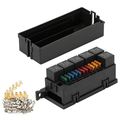 11-way 12V Relay Fuse Holder With Wire For Cars Ships, Specifications: Full Set 4 Pin - Fuse by PMC Jewellery | Online Shopping South Africa | PMC Jewellery | Buy Now Pay Later Mobicred