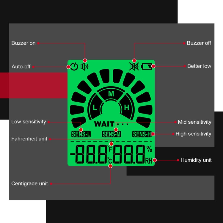 HABOTEST Combustible Gas Methane Leak Detector - Gas Monitor by HABOTEST | Online Shopping South Africa | PMC Jewellery | Buy Now Pay Later Mobicred