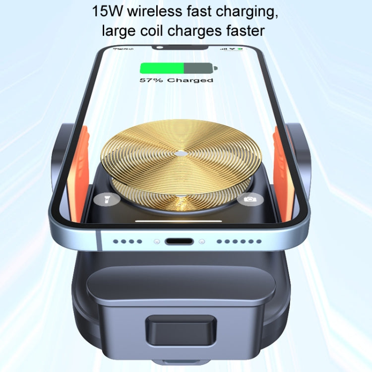 Car Wireless Charging Outlet Navigation Mobile Phone Holder(Single Hook Type) - Wireless Charger Holders by PMC Jewellery | Online Shopping South Africa | PMC Jewellery | Buy Now Pay Later Mobicred