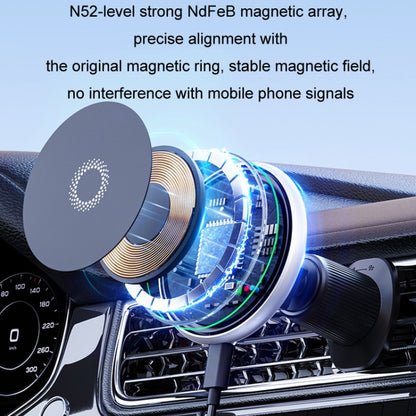 Car Wireless Magnetic Atmosphere Light Mobile Phone Holder(W17) - Wireless Charger Holders by PMC Jewellery | Online Shopping South Africa | PMC Jewellery | Buy Now Pay Later Mobicred