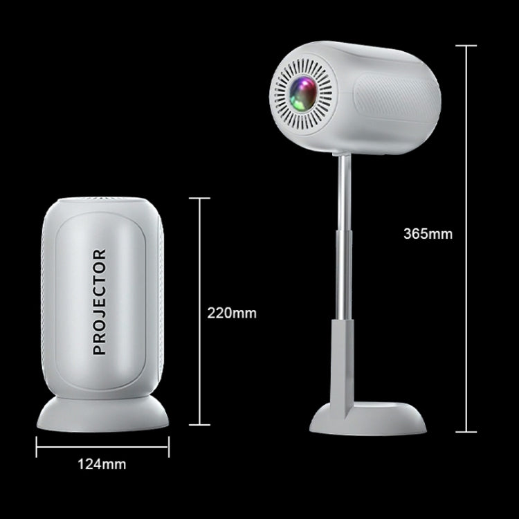 TS-6 Android 11 WiFi6 4K Mini Projector Hidden Lift Gimbal Projector UK Plug(White) - LED Projector by PMC Jewellery | Online Shopping South Africa | PMC Jewellery | Buy Now Pay Later Mobicred