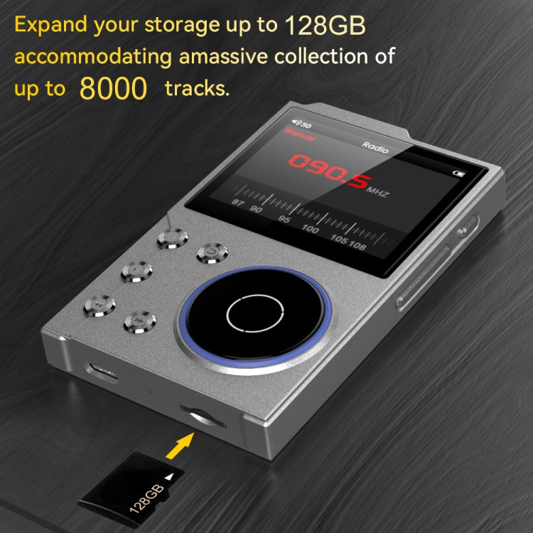 2.4 inch HIFI Bluetooth Music Player DSD256 Mastering Sound Quality Walkman, Memory: 16GB+32GB(Gray) - MP3 Player by PMC Jewellery | Online Shopping South Africa | PMC Jewellery | Buy Now Pay Later Mobicred