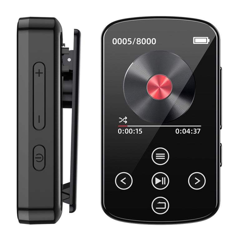 MP3 Bluetooth Music Player HIFI Sports Clip Touch Screen MP4, Memory: 16GB(Black) - MP3 Player by PMC Jewellery | Online Shopping South Africa | PMC Jewellery | Buy Now Pay Later Mobicred