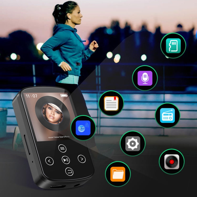 MP3 Bluetooth Music Player HIFI Sports Clip Touch Screen MP4, Memory: No TF Card(Black) - MP3 Player by PMC Jewellery | Online Shopping South Africa | PMC Jewellery | Buy Now Pay Later Mobicred