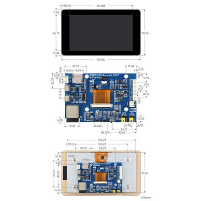 Waveshare ESP32-S3 7-Inch 800 X 480 Touch Display Development Board(27078) - LCD & LED Display Module by Waveshare | Online Shopping South Africa | PMC Jewellery | Buy Now Pay Later Mobicred