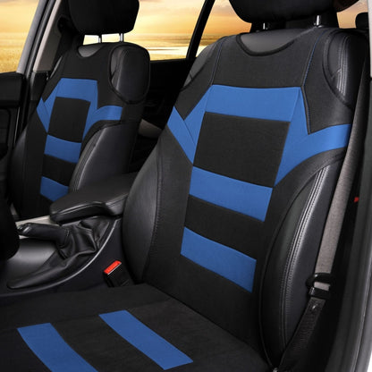 Car Vest Style Double Front Seat Interior Seat Cover(Blue) - Seat Accessories by PMC Jewellery | Online Shopping South Africa | PMC Jewellery | Buy Now Pay Later Mobicred