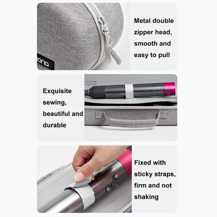 Baona BN-F037 For Dyson HS05 HS01 Large-capacity Handheld Curling Iron Storage Bag(Black) - For Dyson Accessories by Baona | Online Shopping South Africa | PMC Jewellery | Buy Now Pay Later Mobicred