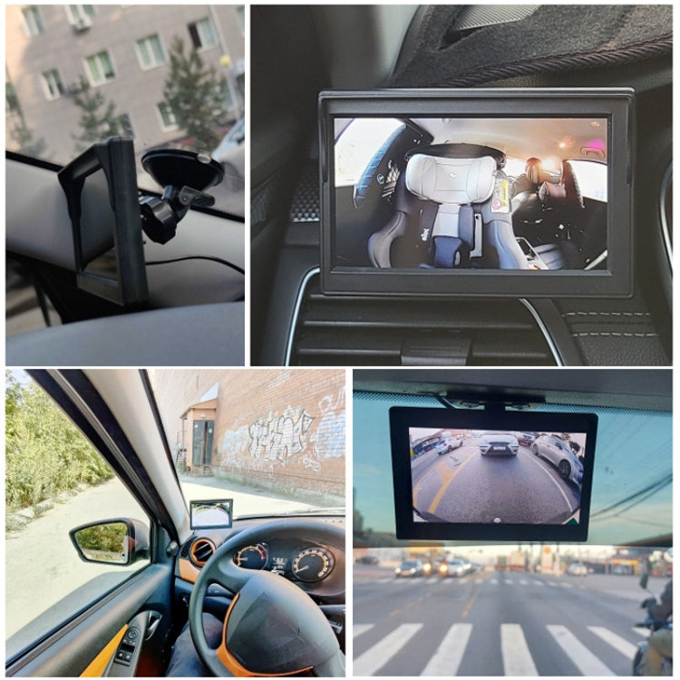 5 Inch Carplay Portable Surveillance Video Car Display, Specification: Folding Screen + Two-way Camera - Rearview Monitors by PMC Jewellery | Online Shopping South Africa | PMC Jewellery | Buy Now Pay Later Mobicred