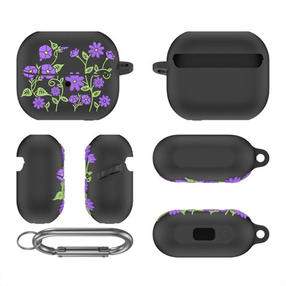 For Samsung Galaxy Buds 3 / 3 Pro L11 Epoxy Violet Bluetooth Earphone Silicone Protective Cover(Black) - Samsung Earphone Case by PMC Jewellery | Online Shopping South Africa | PMC Jewellery | Buy Now Pay Later Mobicred